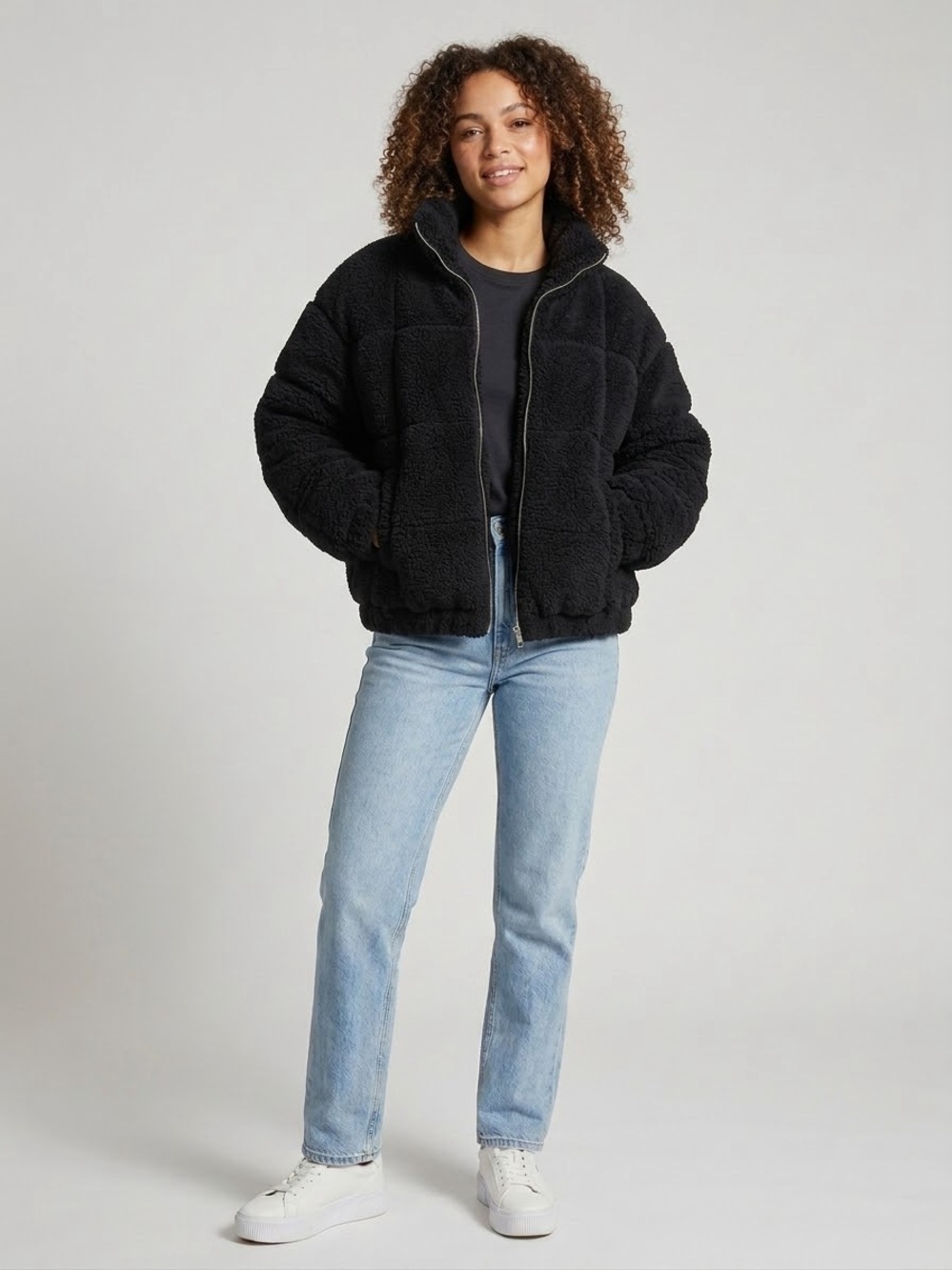 Garage Faux Fur Bomber Style Jacket M